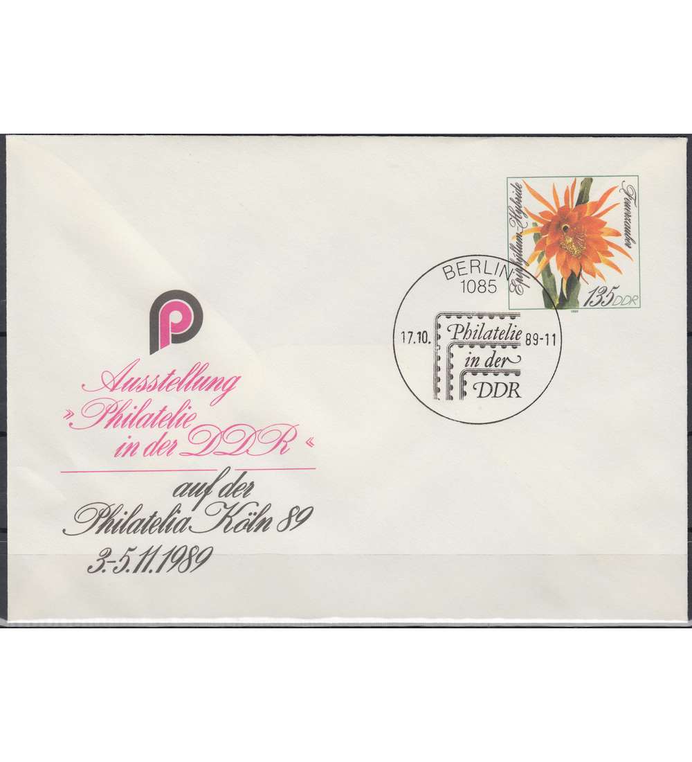 DDR Ganzsachenumschlag U10 gestempelt Philatelia 1990