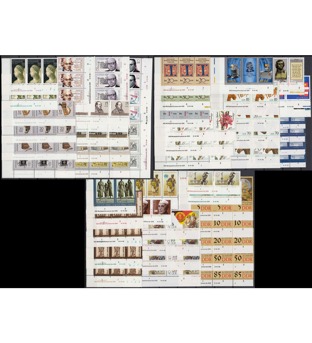 DDR Druckvermerke 1989 postfrisch **