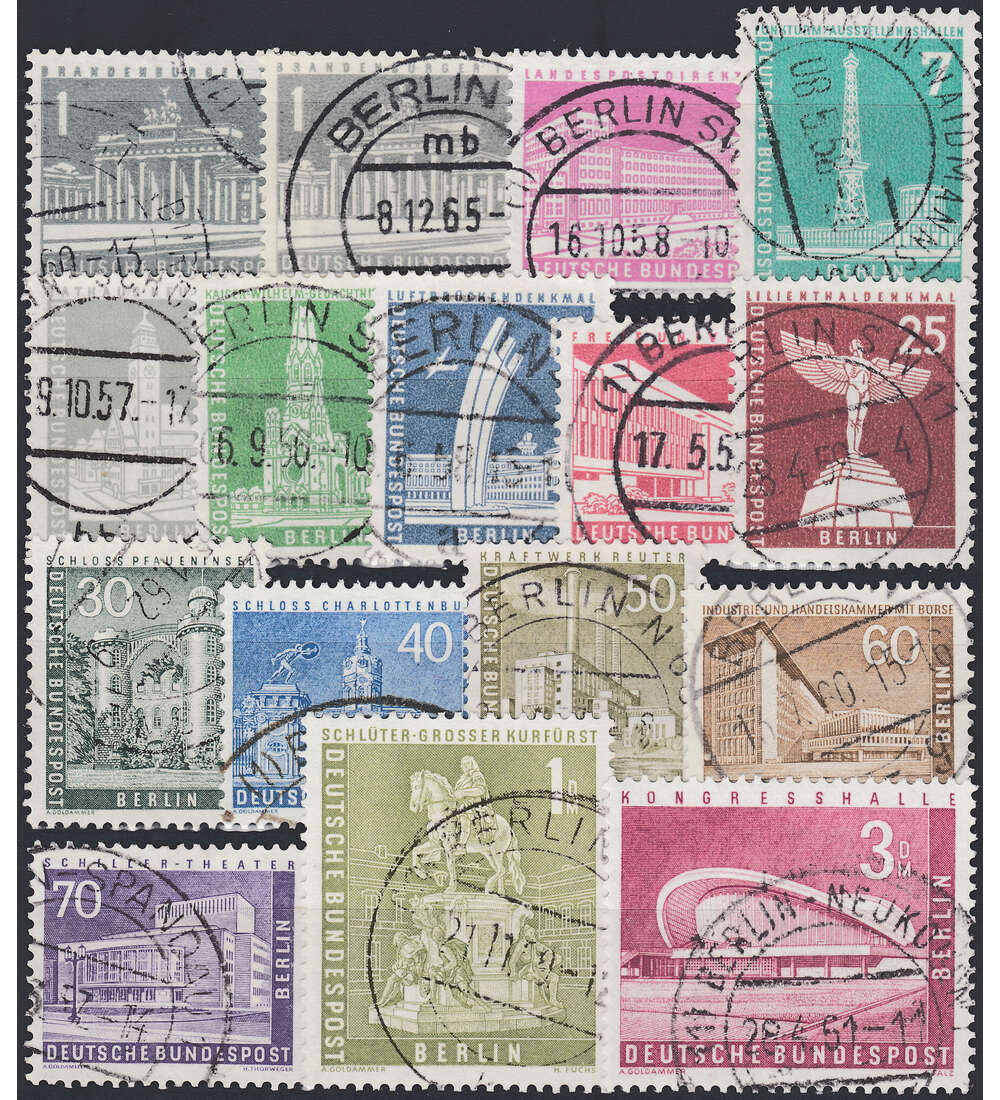 Berlin mit Nr. 140-154 gestempelt