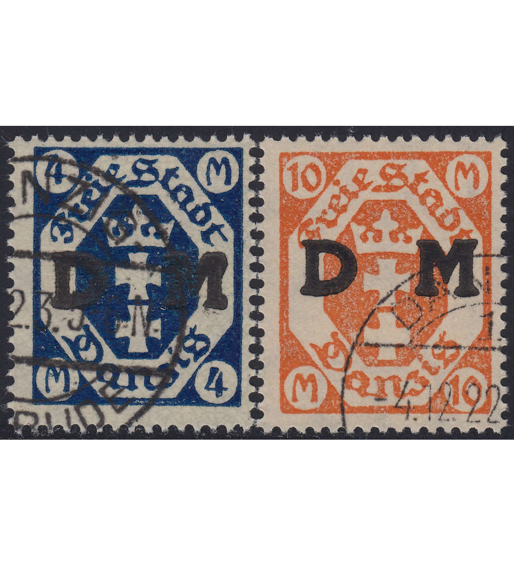 Danzig Dienstmarken Nr. 27 und 29 gestempelt