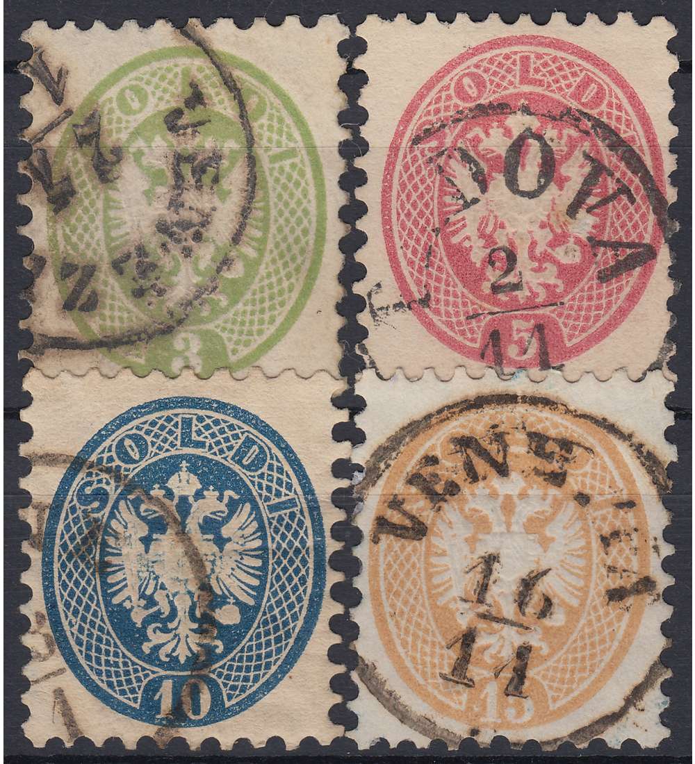 Lombardei und Venezien Nr. 20-23 gestempelt - Lombardei ...