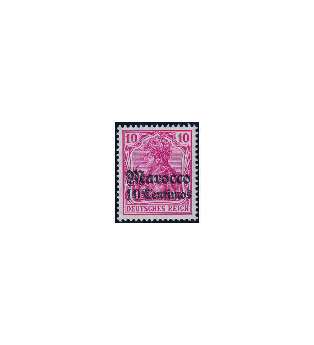 Auslandspost Marokko Nr. 36 postfrisch 10 Pfennig-Aufdruck-Wert
