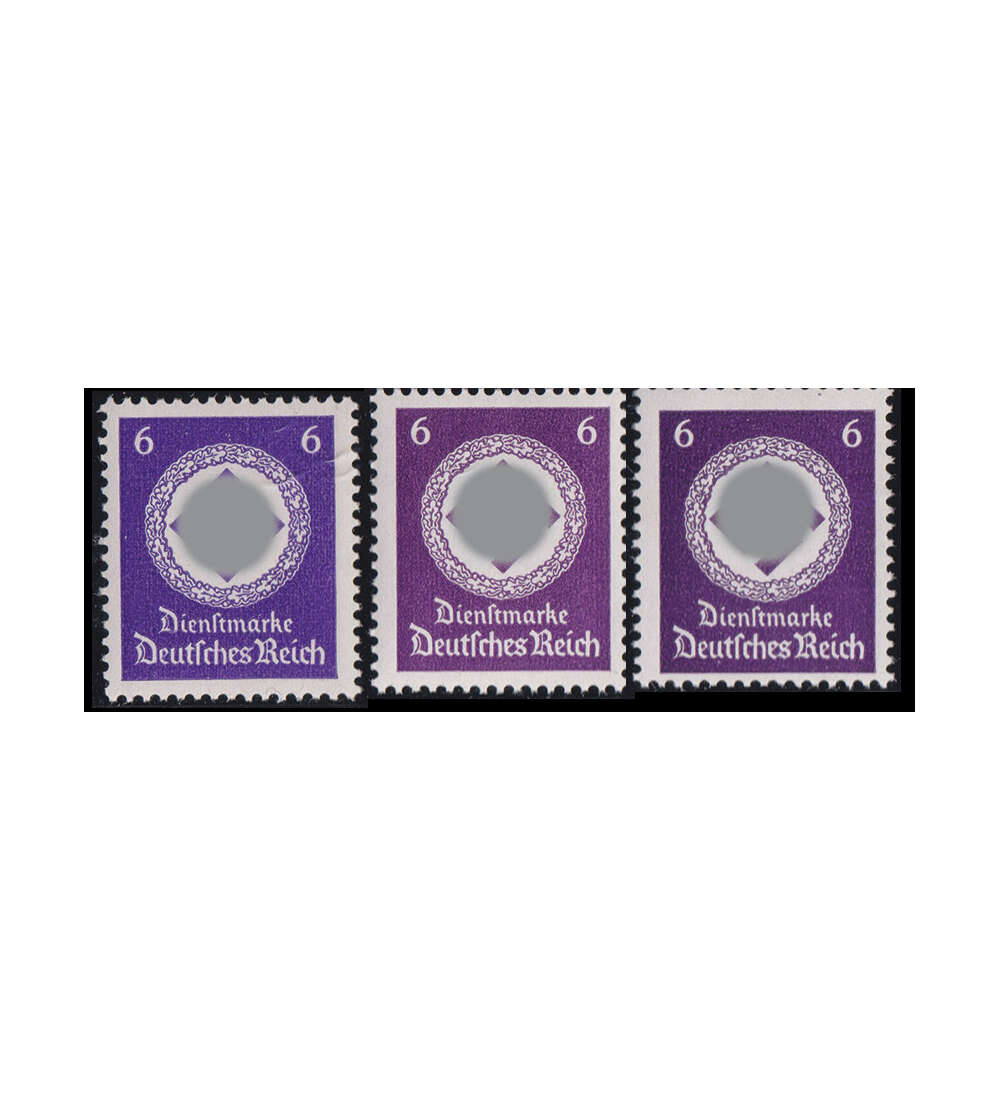 Deutsches Reich - Farben Nr. D 169 a-c postfrisch 6 Pfennig-Wert Hakenkreuz
