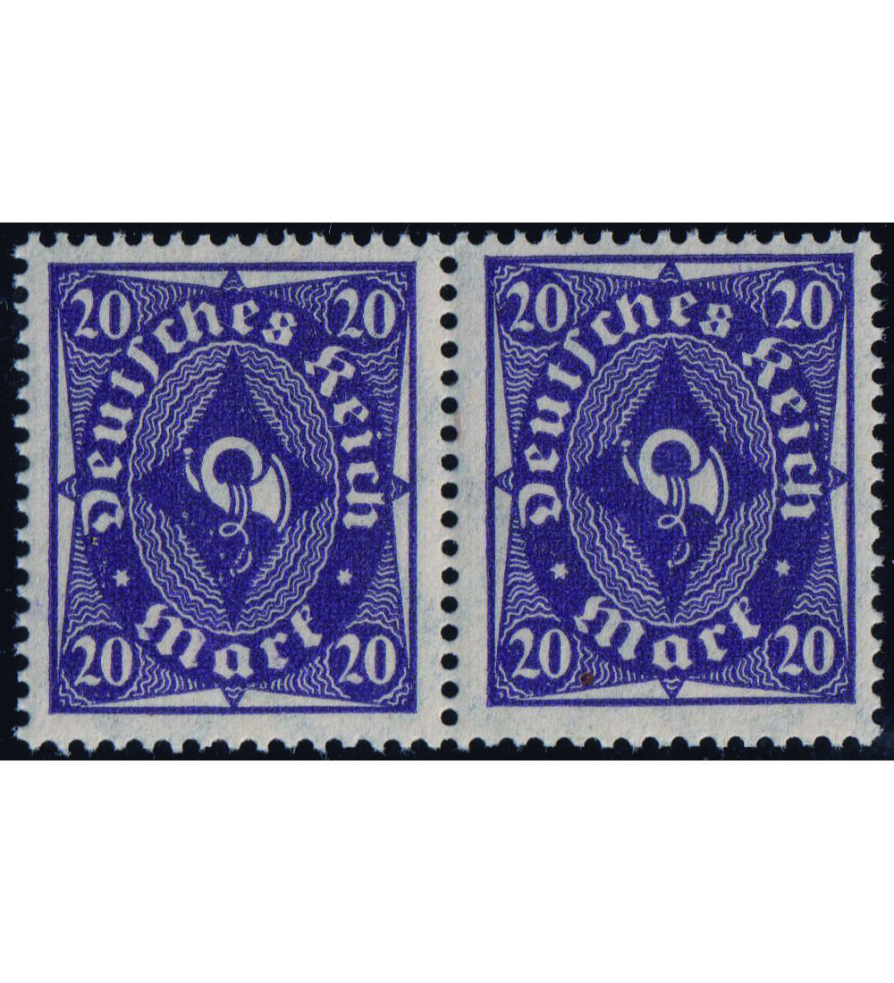 Dt. Reich - Besonderheiten Nr. 230 I postfrisch im Paar Wertangabe 20 m. plumpen Fu