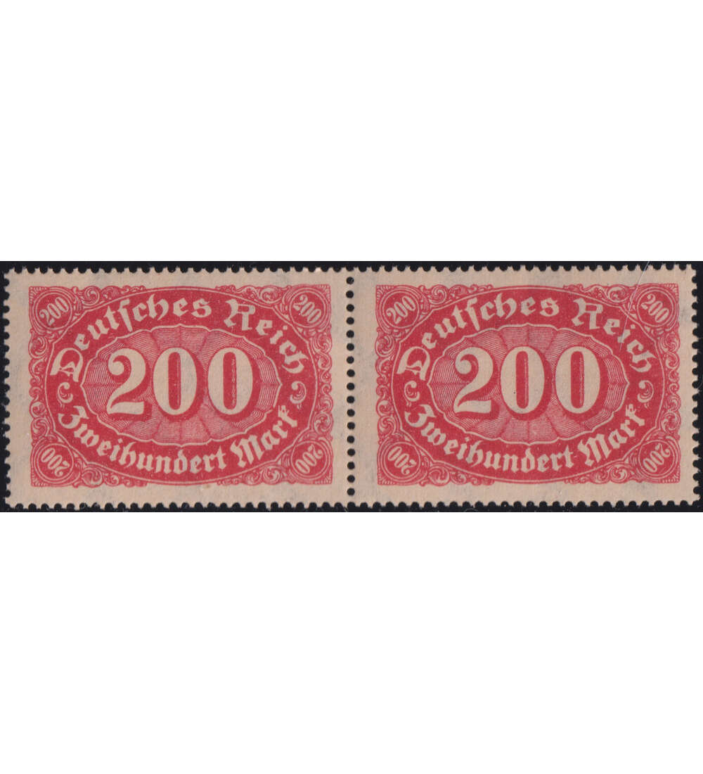Dt. Reich - Besonderheiten Nr. 248 II postfrisches Paar Linie ber k v. Mark gebrochen