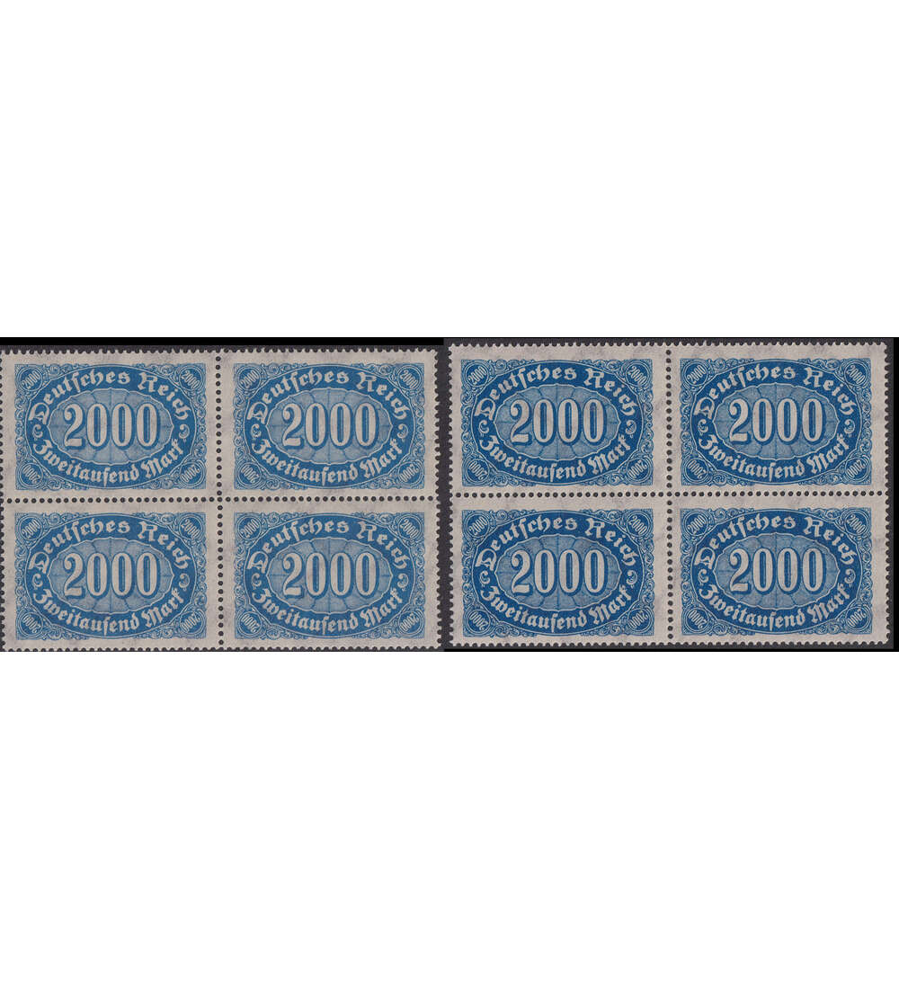 Dt. Reich - Besonderheiten Nr. 253 a + b postfrisch Viererblcken