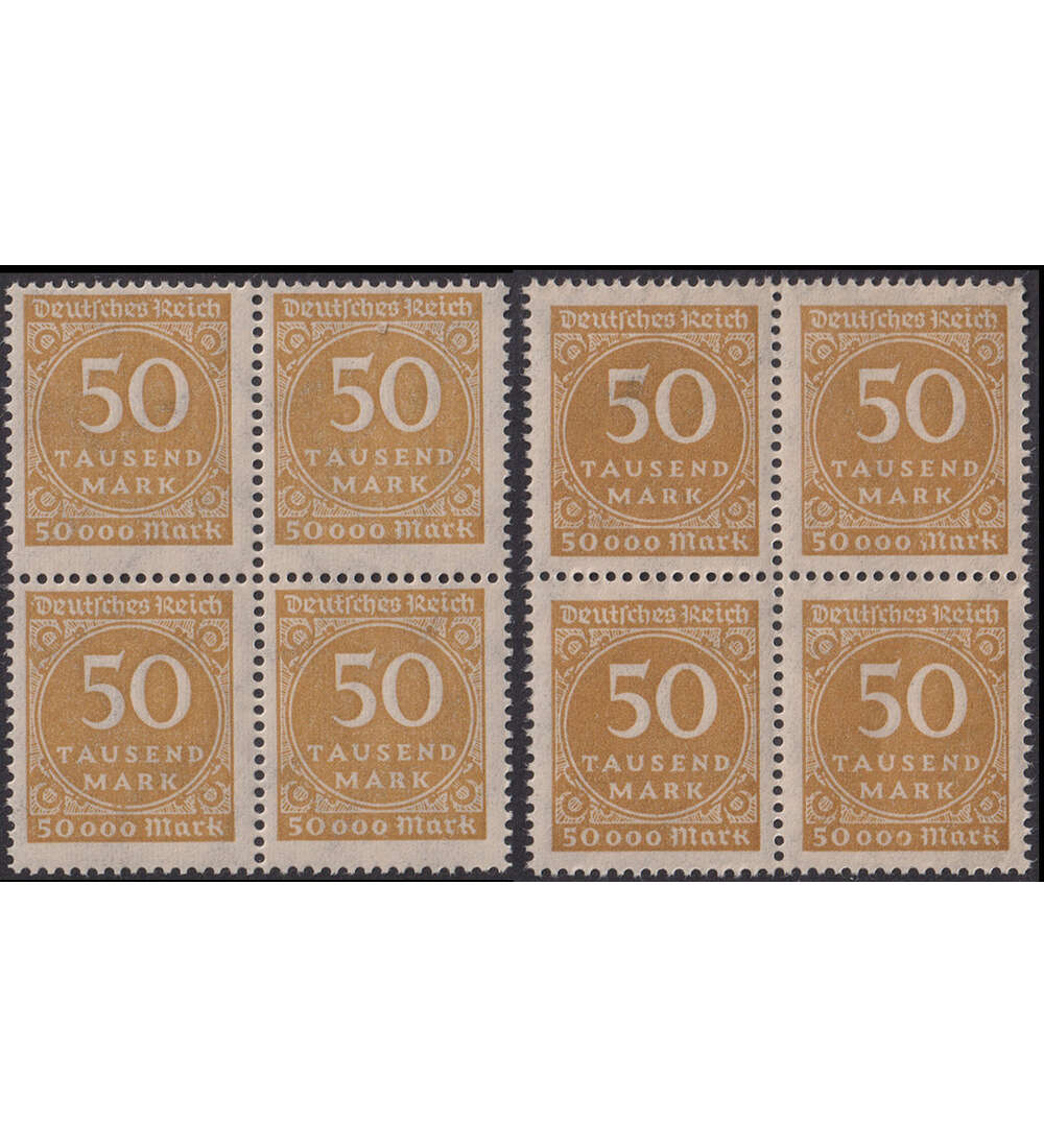 Dt. Reich - Besonderheiten Nr. 275 a + b postfrisch in Viererblcken