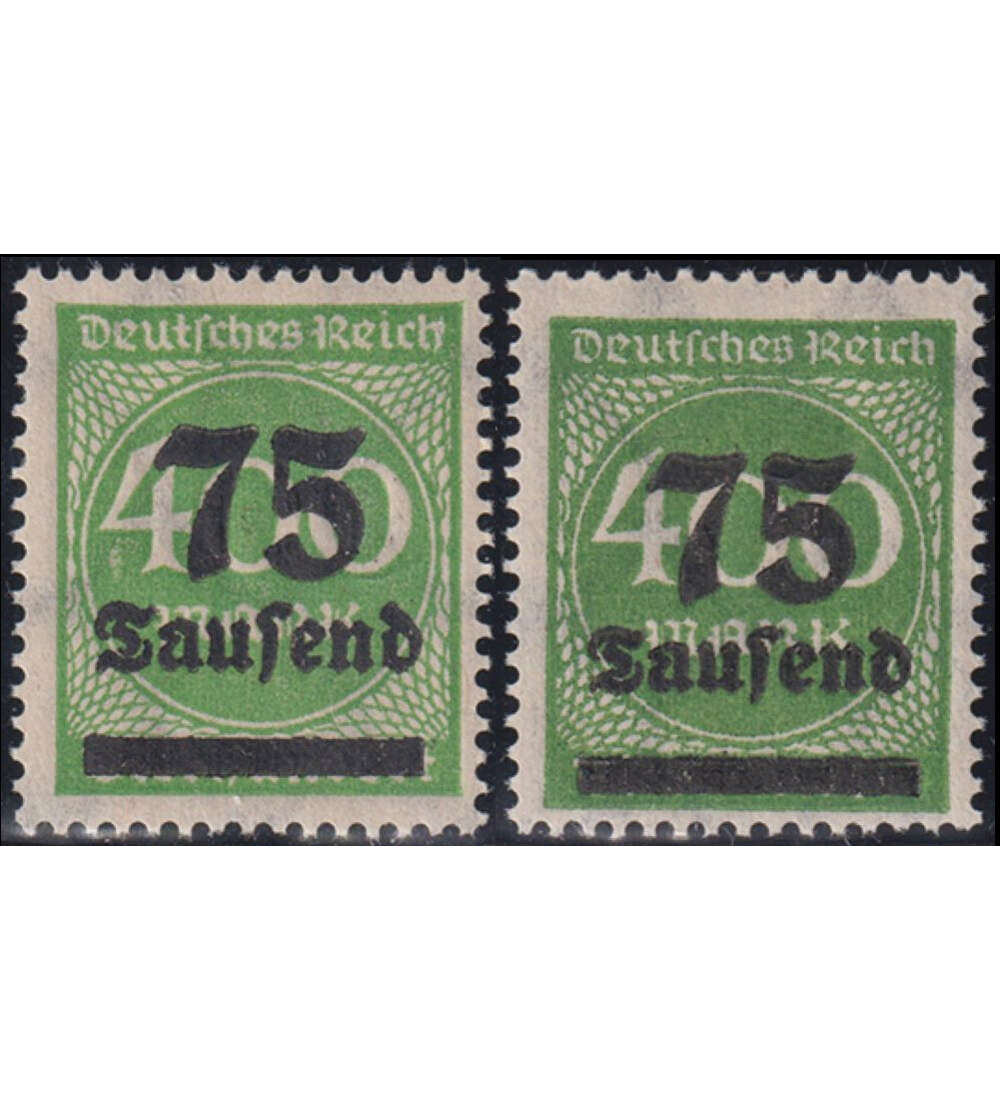 Deutsches Reich - Farben Nr. 287 a+b postfrisch 75 Tausend auf 400 Mark