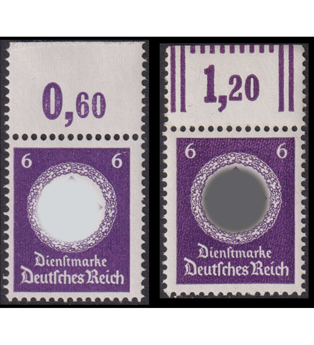 Deutsches Reich - Oberrand Nr. D 169 b vom Oberrand in Platten- und Walzendruck