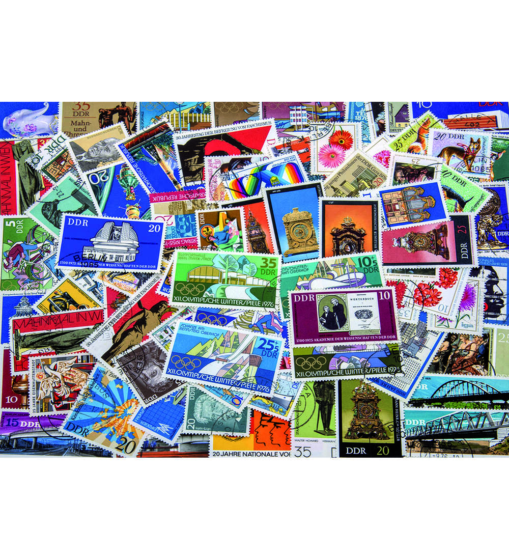 100 verschiedene DDR Ausgaben von 1975 bis 1979 gestempelt