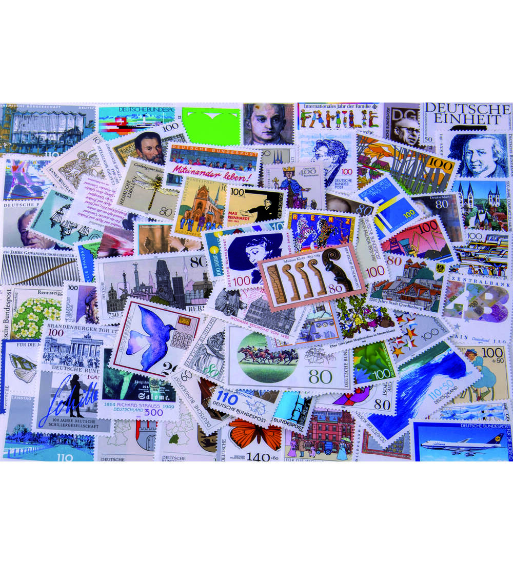 100 verschiedene BRD Ausgaben von 1980 bis 1999 postfrisch