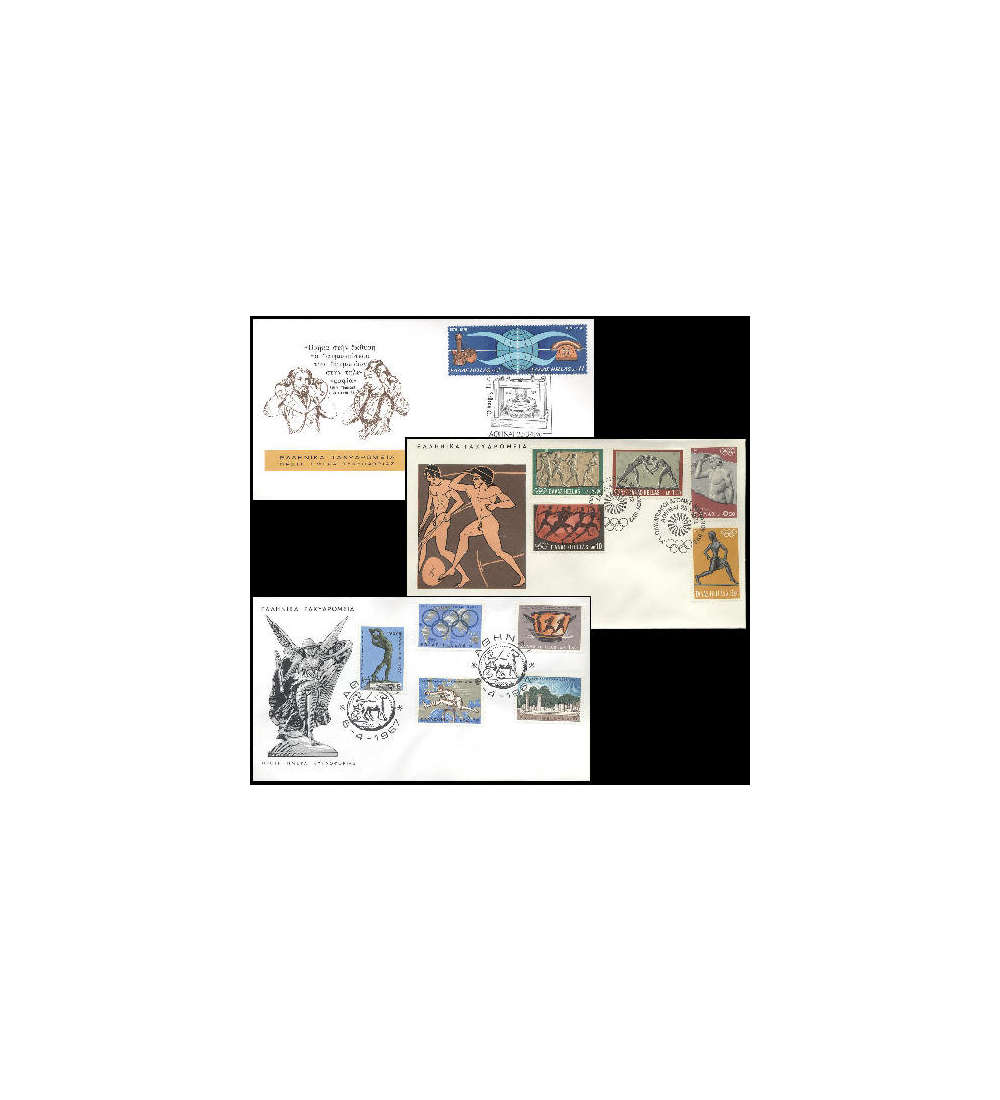 Griechenland Ersttagsbriefe Kollektion von 60 Briefen