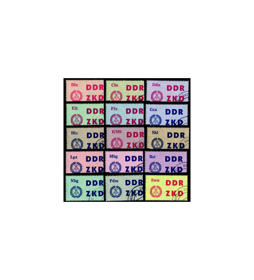 DDR Dienst C Nr. 1-15 gestempelt
