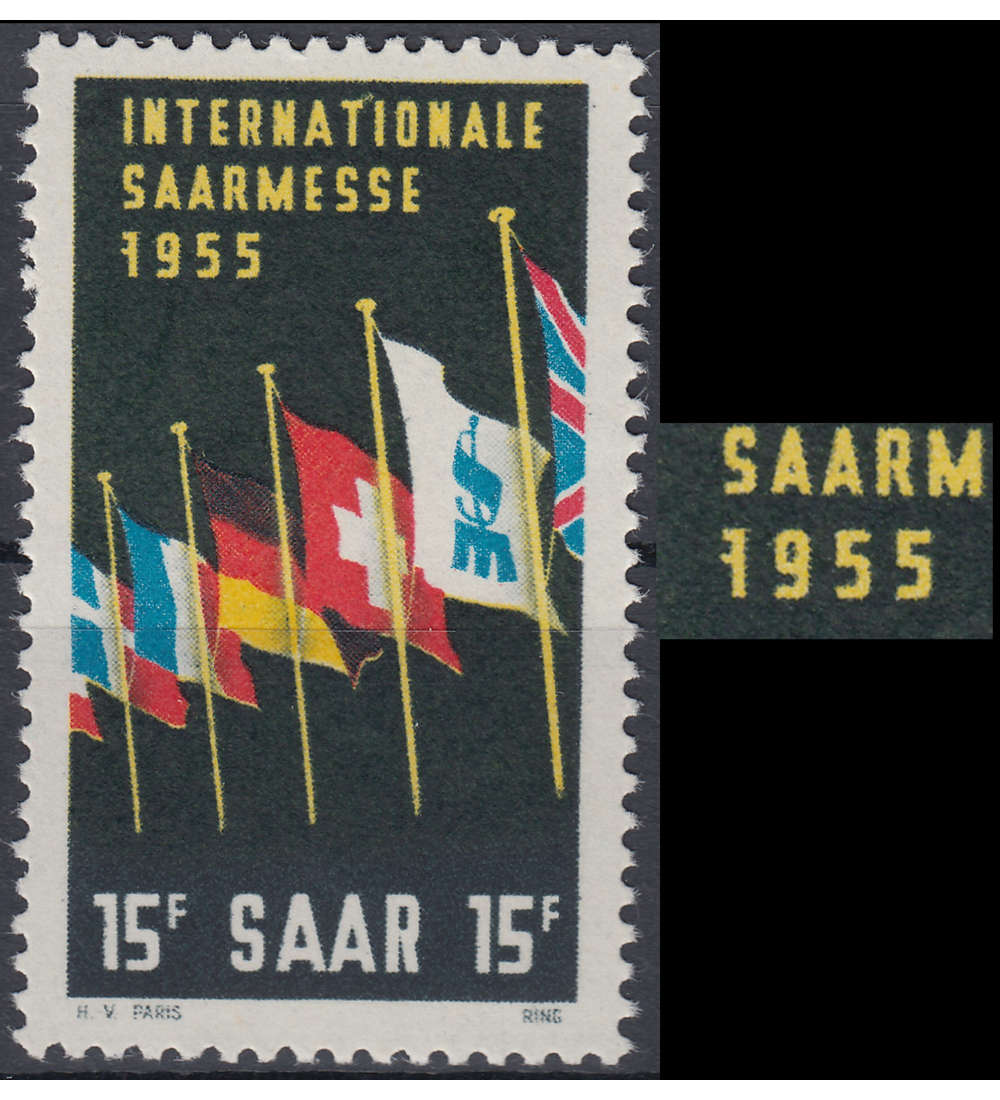 Saar Nr. 359 II postfrisch     Plattenfehler