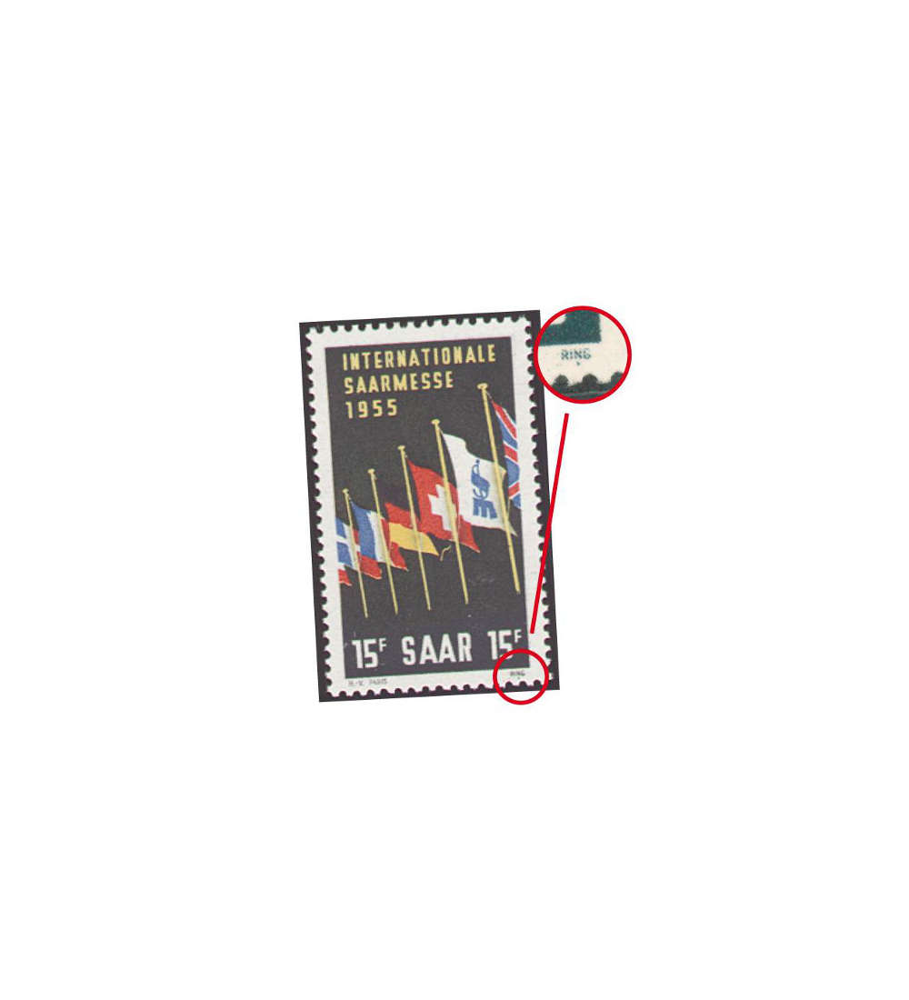 Saar Nr. 359 IV postfrisch     Plattenfehler