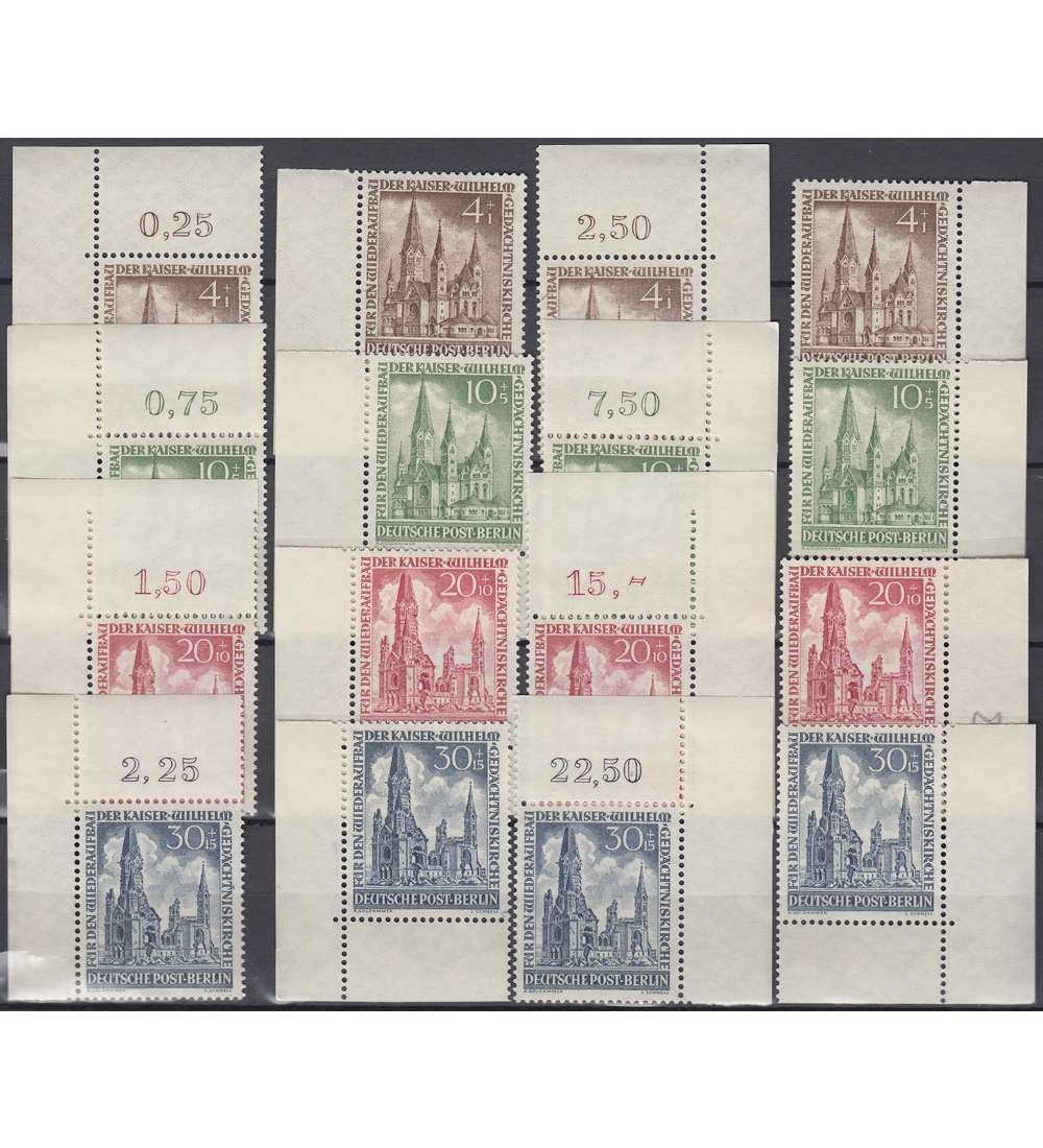 Berlin Nr. 106-109 postfrisch ** 4 Eckrandstze Gedchtniskirche
