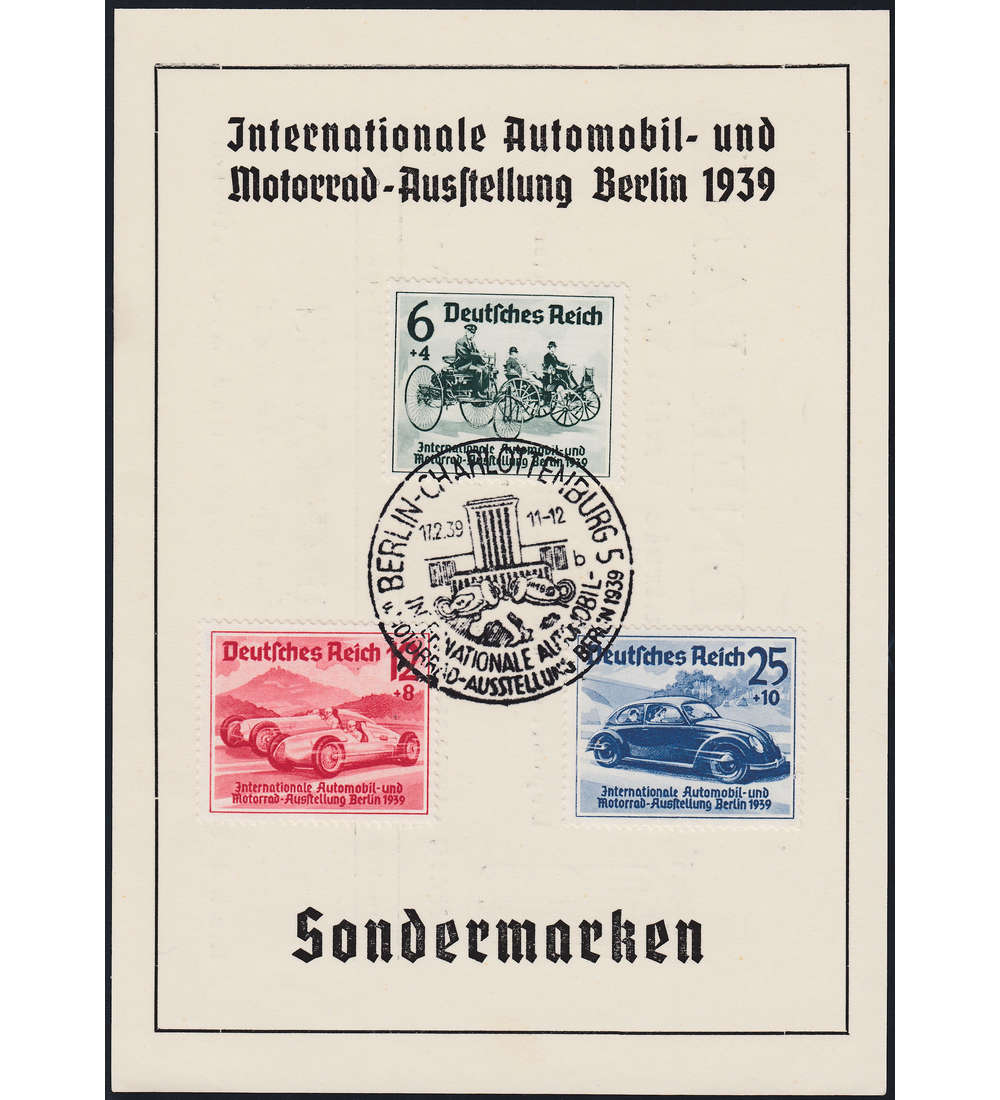 Deutsches Reich Nr. 686-688 auf IAA Sonderkarte 1939