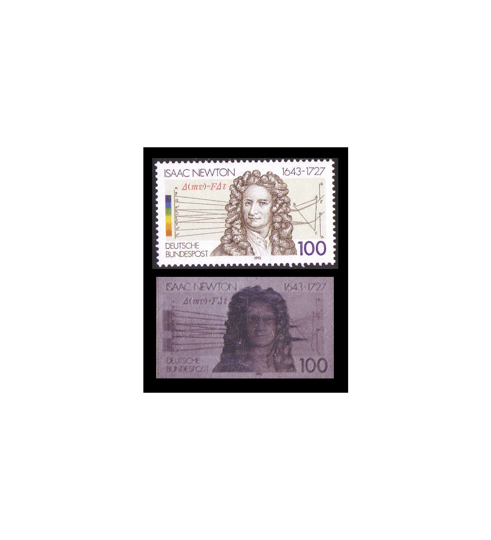 BRD Bund  Nr. 1646 als Hologramm-Marke zum Jahrbuch 1993