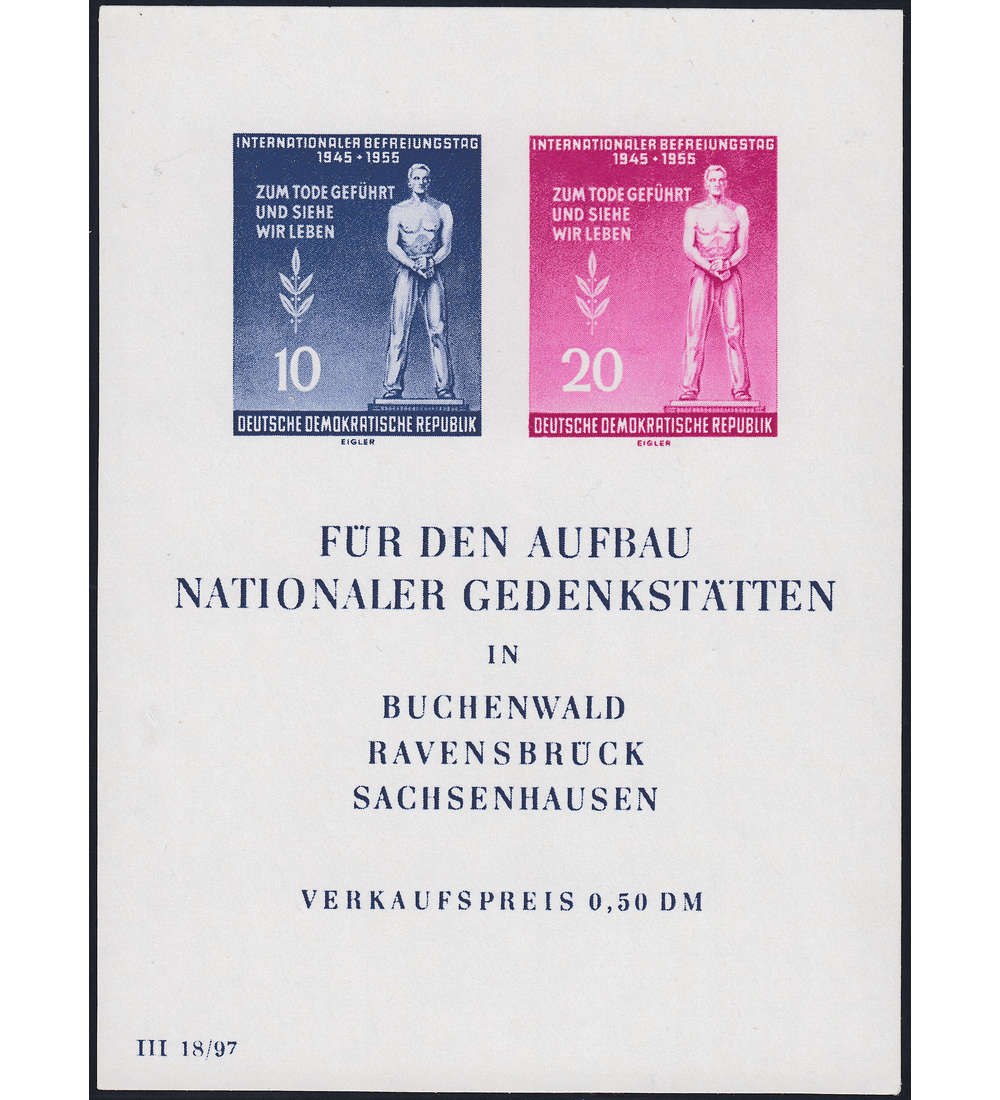 DDR Block 11 postfrisch ** mit Abart verkrzte 7