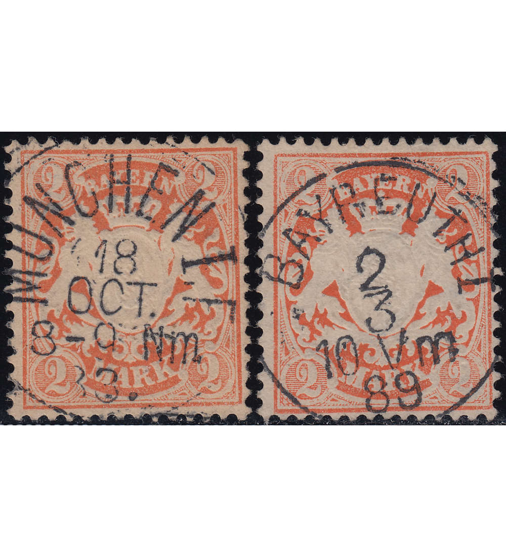 Bayern Nr. 44 a+b gestempelt