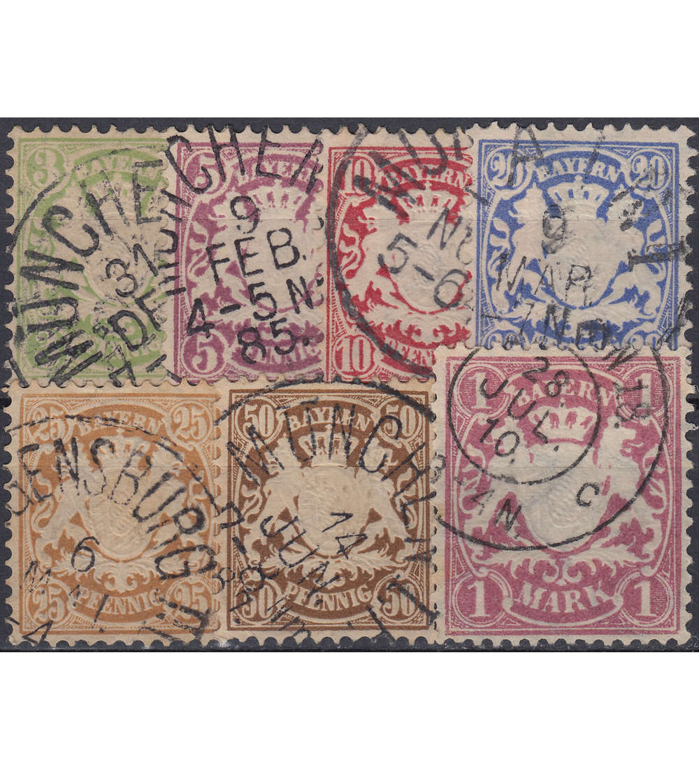 Bayern Nr. 47-53 gestempelt