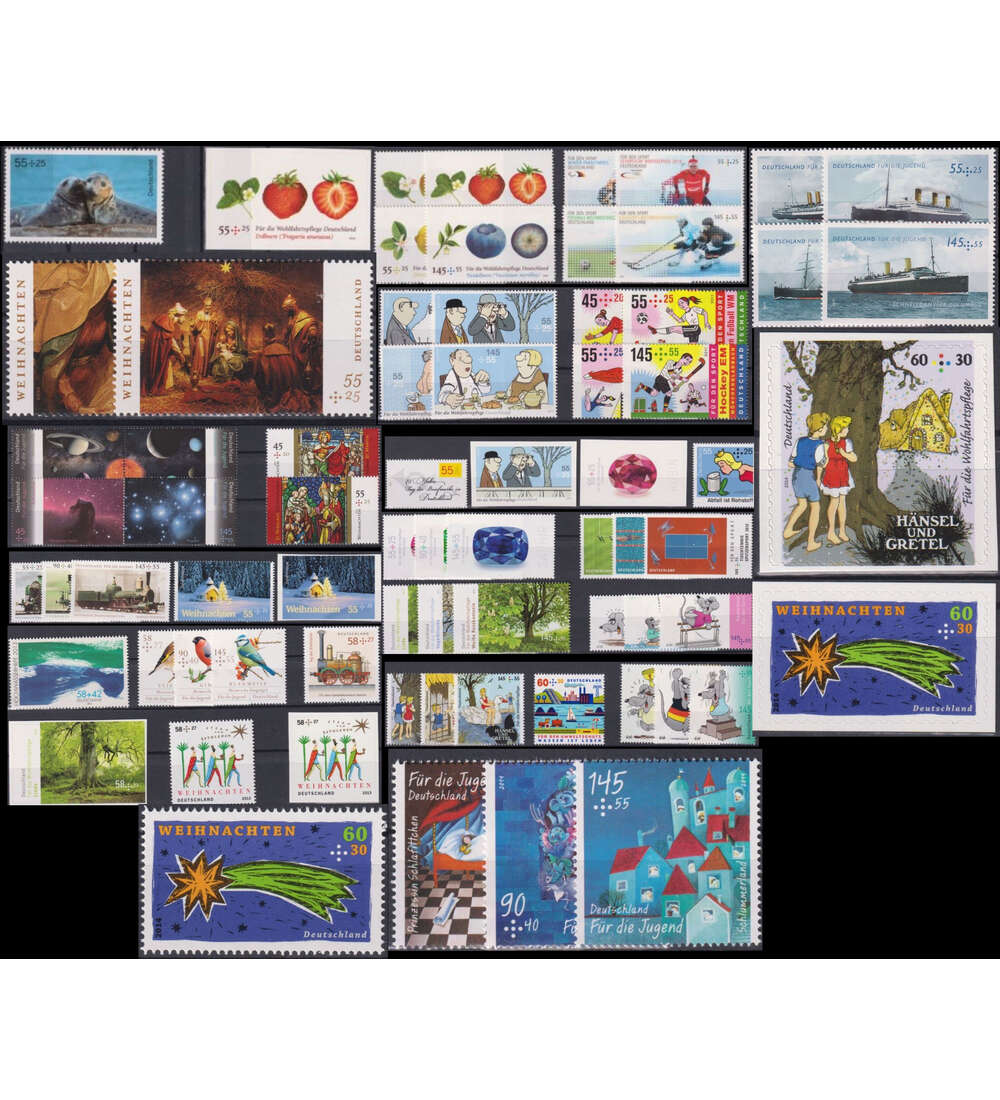 BRD Zuschlagsmarken postfrisch von 2010 bis 2014 komplett