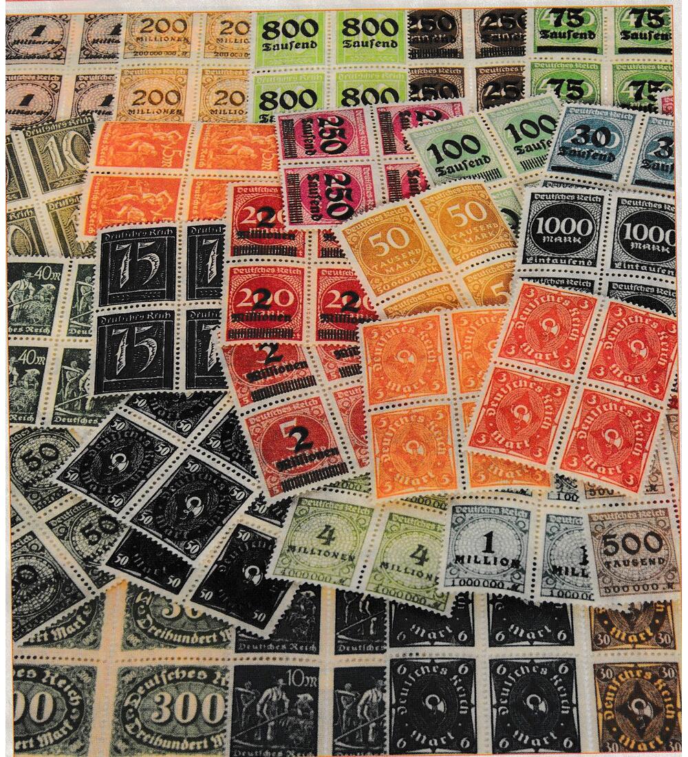 Deutsches Reich Infla Kollektion von 50 verschiedenen Viererblcken