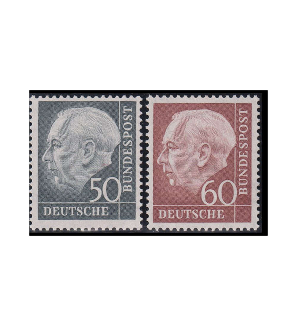 BRD Heuss-Spitzen Nr. 189+190 postfrisch geprft und signiert Schlegel