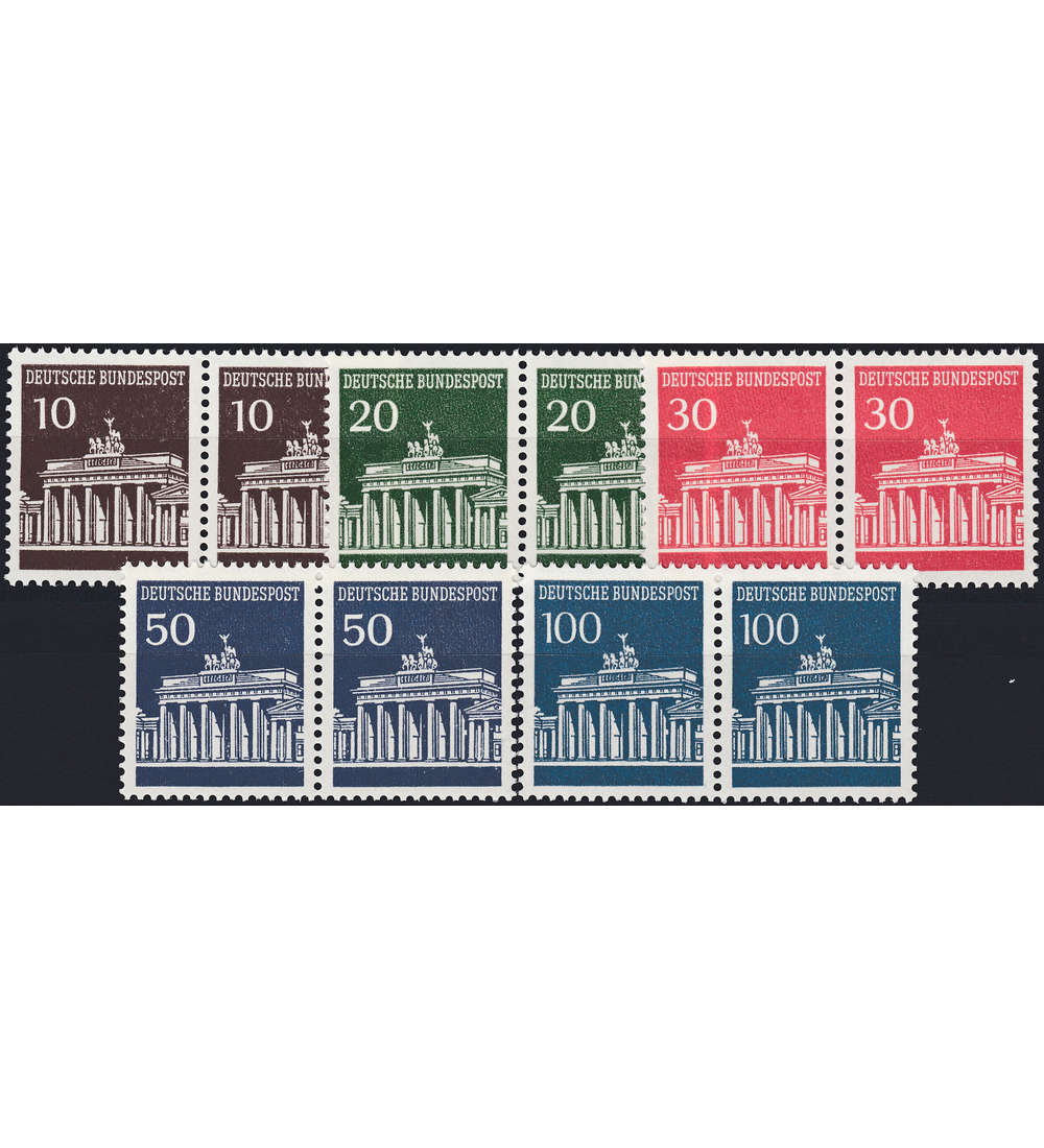 BRD Bund Brandenburger Tor -  Paarsatz postfrisch 5 Werte