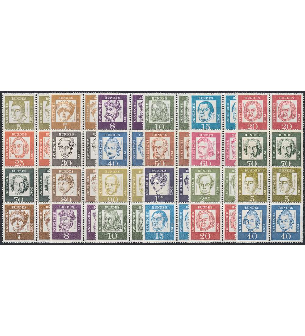 BRD Bund Bedeutende Deutsche Paarsatz postfrisch ** komplett
