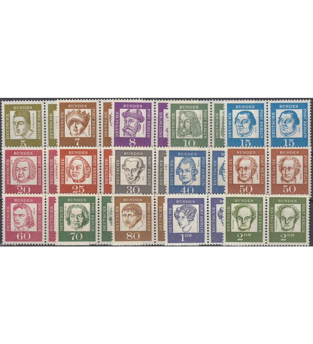 Berlin Bedeutende Deutsche Paarsatz postfrisch ** komplett