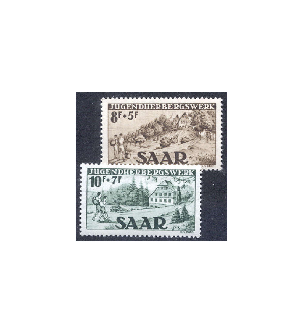 Saar-Plattenfehler Nr. 262 II + 263 II