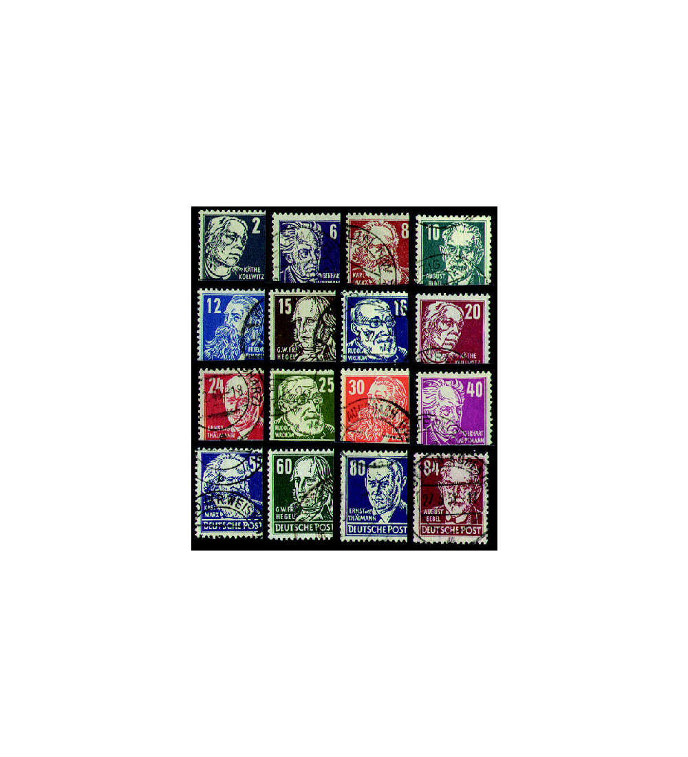 SBZ Nr. 212-227 gestempelt - Persnlichkeiten