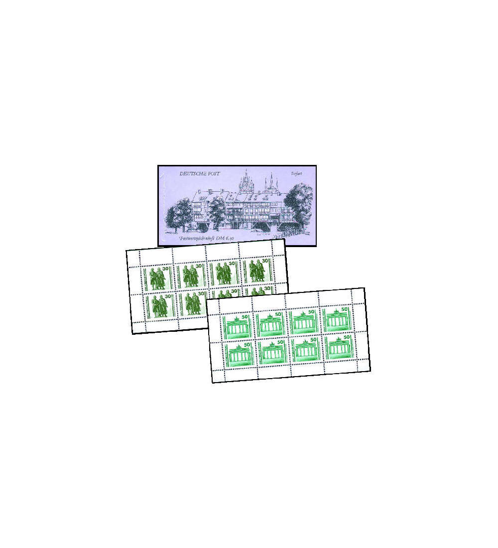 DDR Markenheft Nr. 10 postfrisch Bauwerke und Denkmler 1990