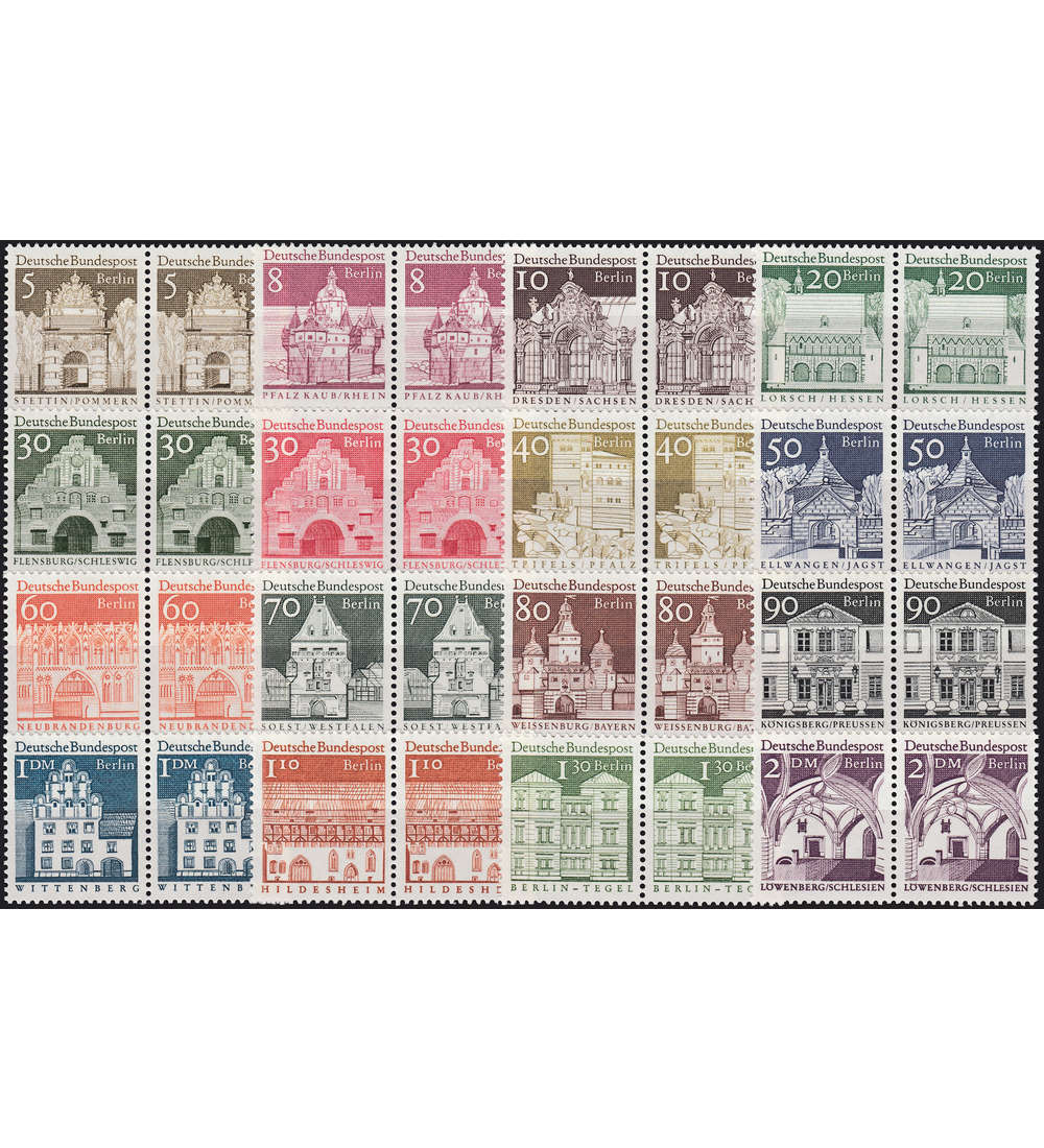 Berlin Groe Bauten Paarsatz postfrisch ** komplett