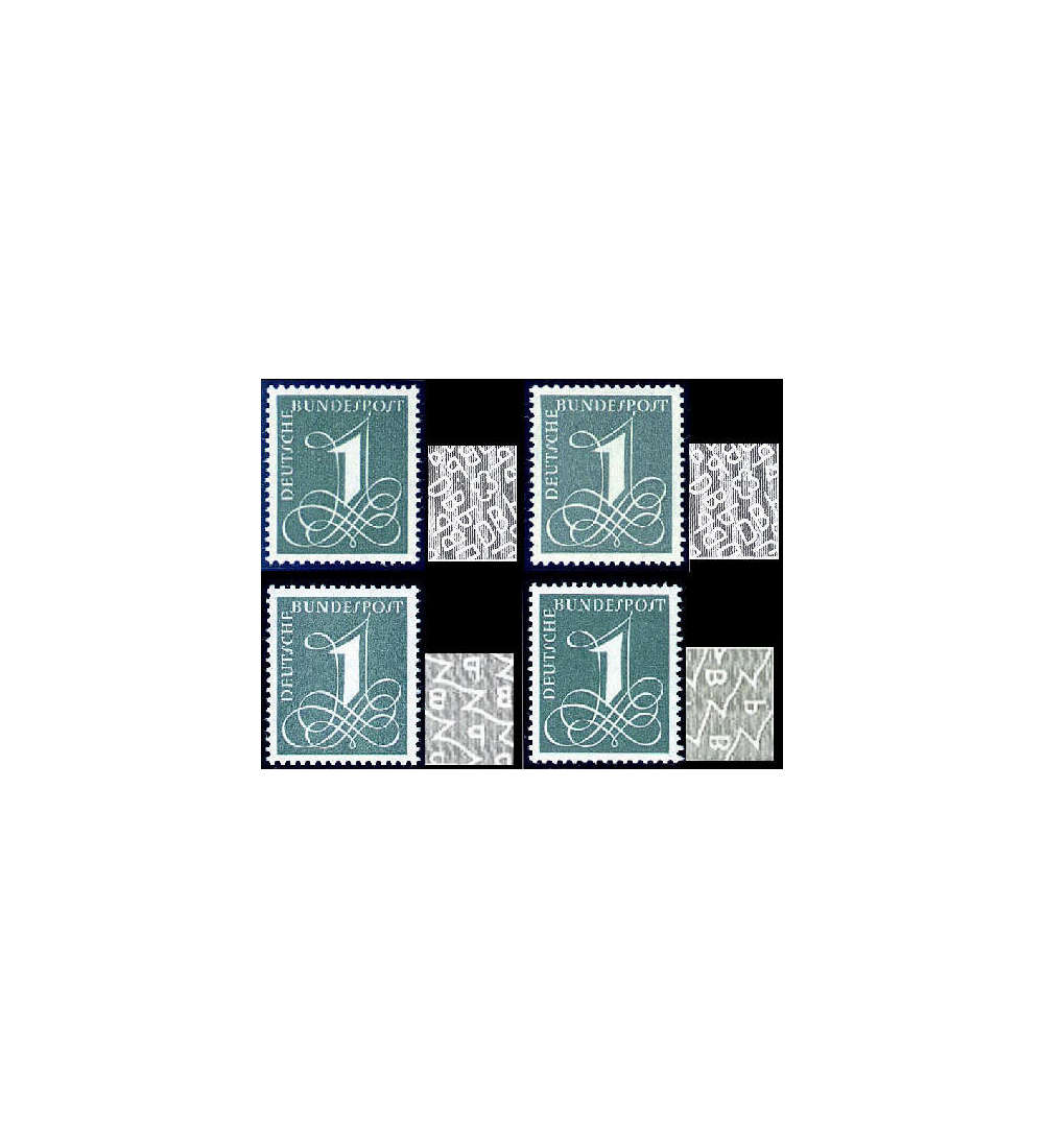 BRD Bund  Nr. 226x/226y/285X/285Y postfrisch ** 1 Pfennig-Ausgaben