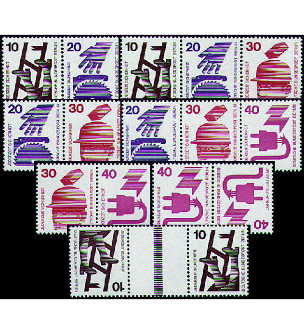 Berlin-Zusammendrucke W46-KZ5 Unfallverh�tung 1972 postfrisch **