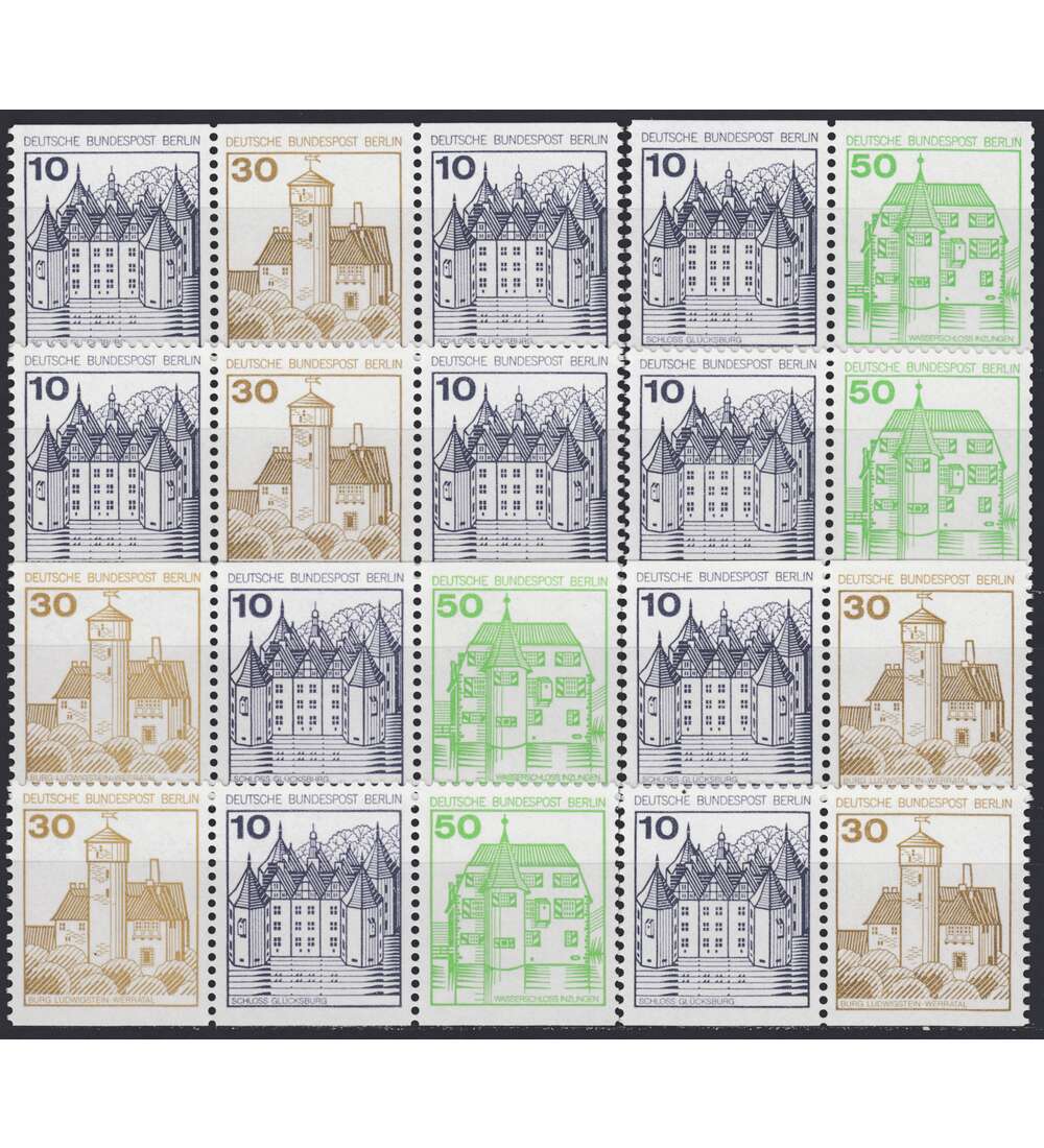 Berlin-Zusammendrucke W67-W74 Burgen und Schl�sser 1980 I postfrisch **