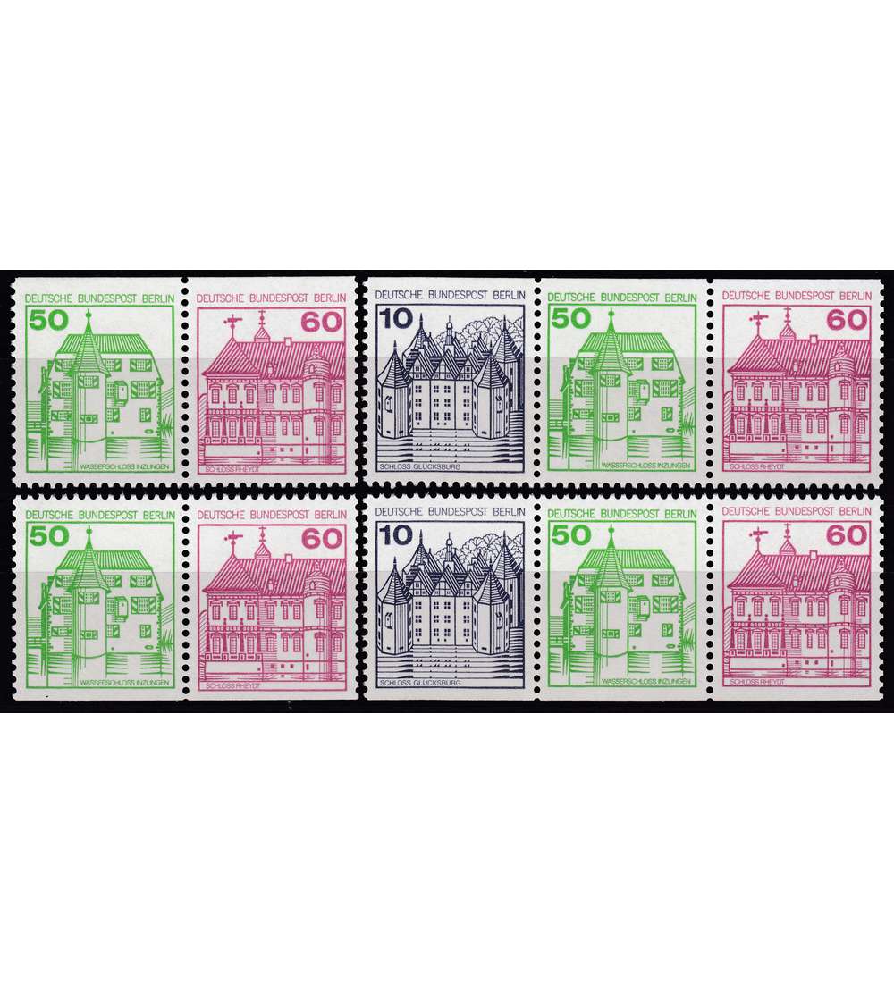 Berlin-Zusammendrucke W75-W78 Burgen und Schl�sser 1980 II postfrisch **