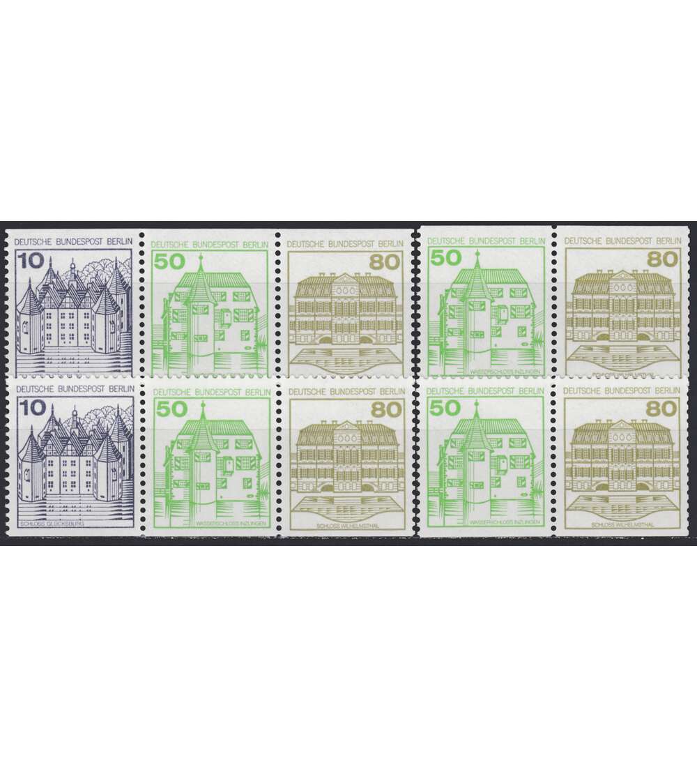 Berlin-Zusammendrucke W79-W82 Burgen und Schl�sser 1982 postfrisch **