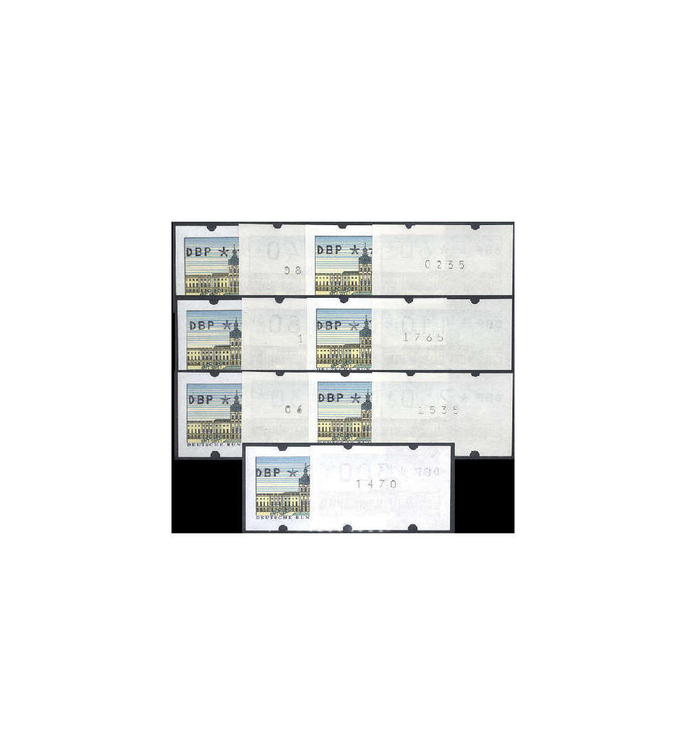 Berlin ATM VS1 postfrisch ** 14 Werte 10-300 Pfennig mit Nummer