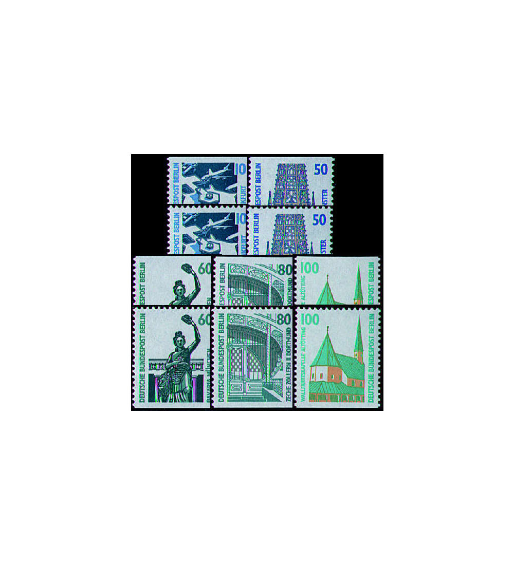 Berlin Sehenswrdigkeiten geschnitten postfrisch **