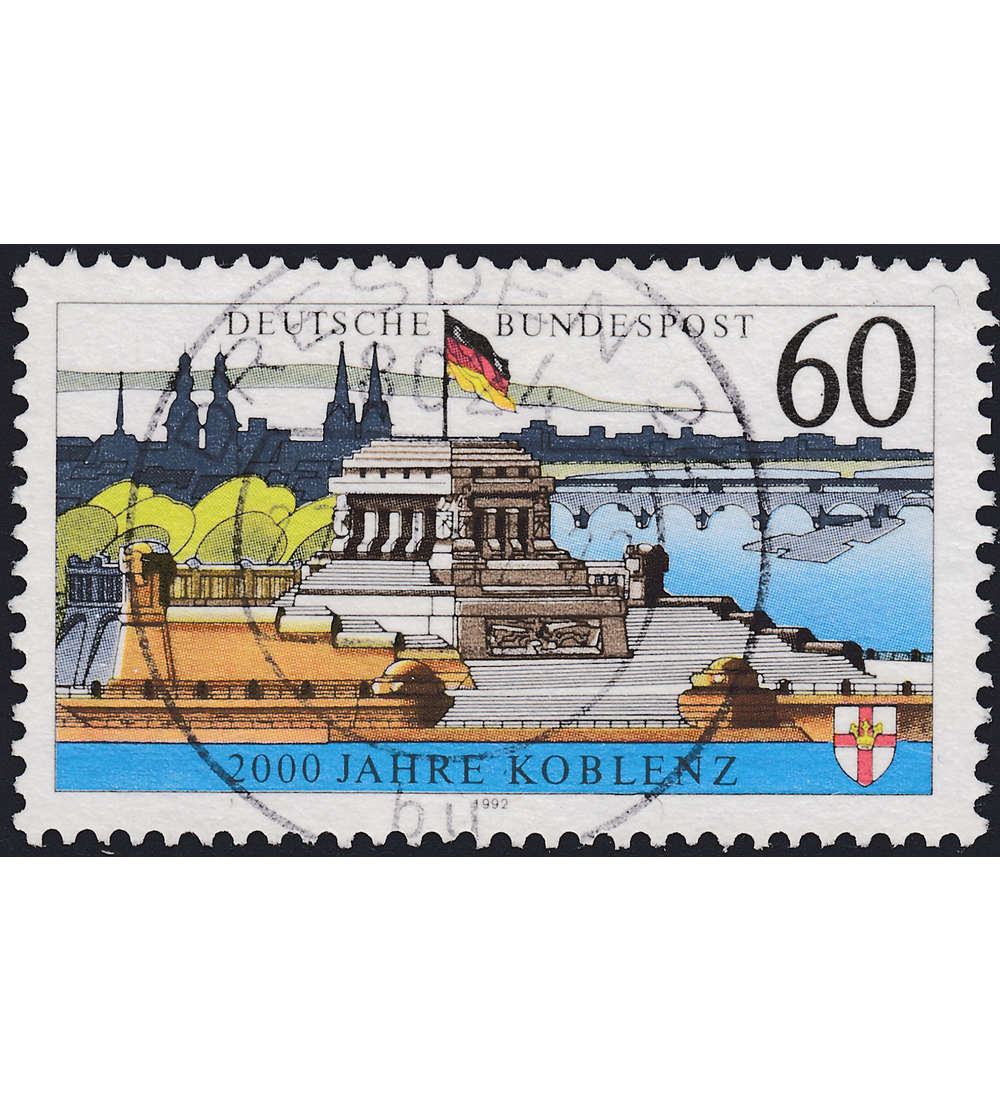 BRD Bund  Nr. 1583x gestempelt Koblenz-wei�es Papier