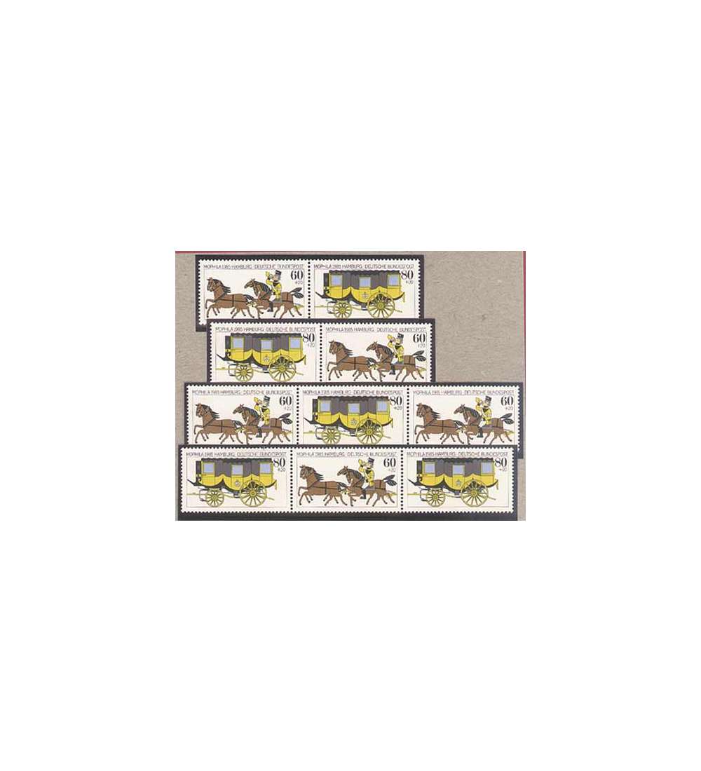 BRD Bund  MOPHILA 1985 Zusammen- druck-Kombinationen postfrisch **