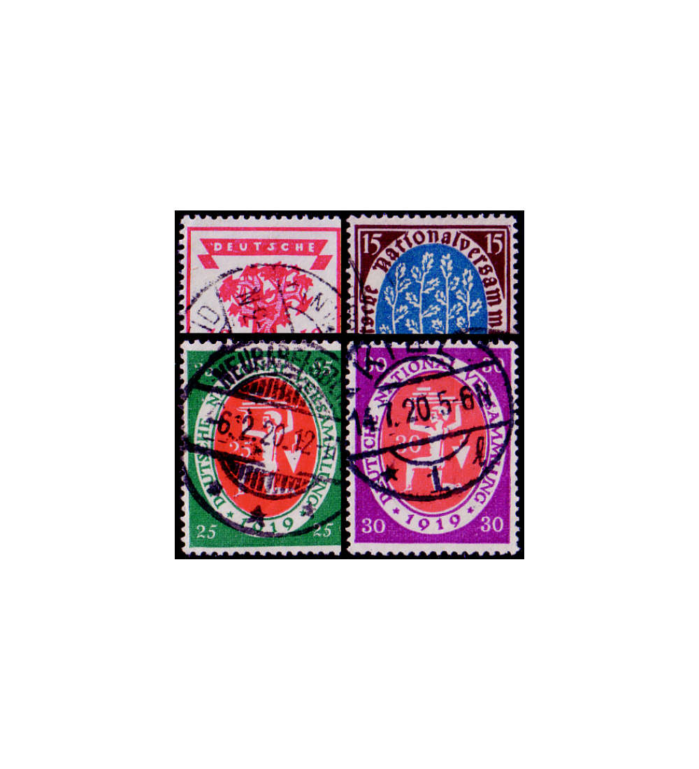 Deutsches Reich bis 1919 gestempelt mit Nr. 107-110