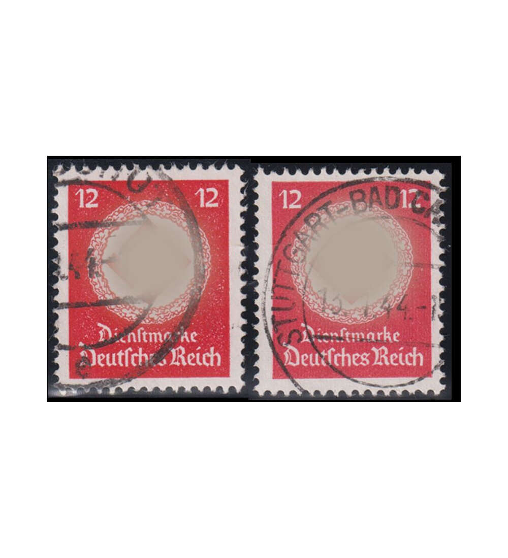 Deutsches Reich - Farben Dienstmarke Nr. 172 a + b sauber rundgestempelt