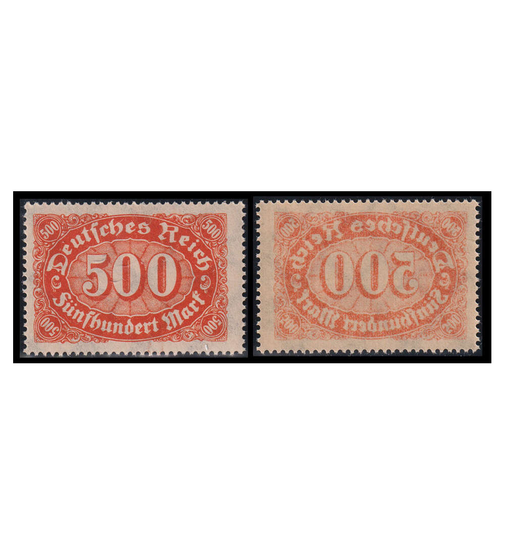 Deutsches Reich - Abklatsch Nr. 251 postfrisch Ziffer im Queroval