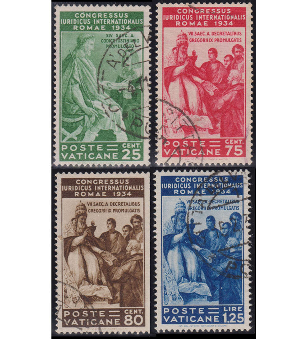 Vatkian Hchstwerte Nr. 47-50 gestempelt Juristenkongress 1935