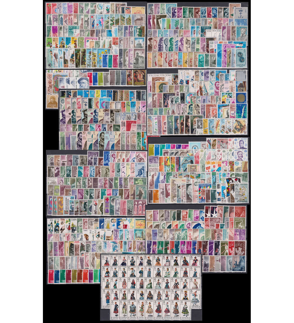 Spanien - Riesensammlung von ber 700 postfrischen Marken ab den 50er-Jahren + Trachten