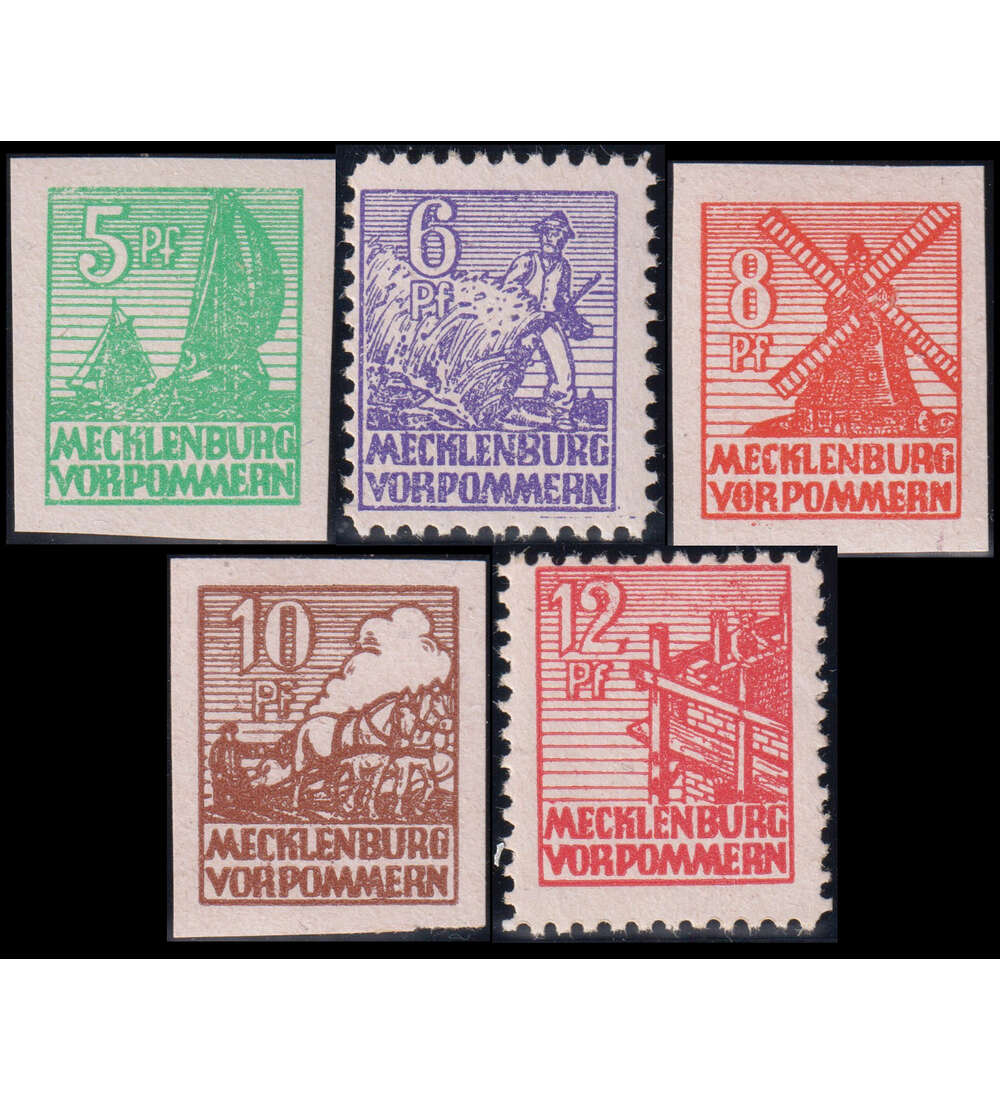 SBZ 100 ver. postfrische Werte mit Nr. 32/36 x